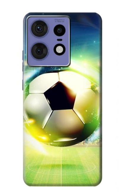 S3844 Glowing Football Soccer Ball Hülle Schutzhülle Taschen für Motorola Edge 50 Fusion