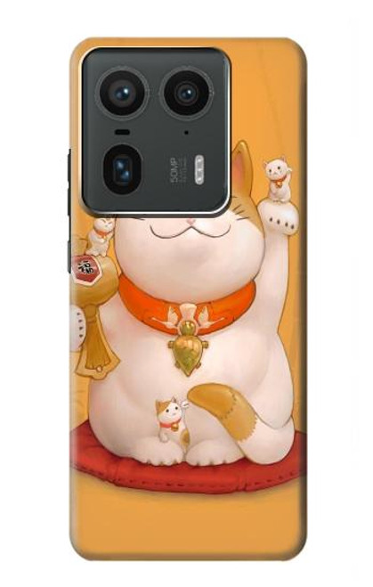 S1217 Maneki Neko Lucky Cat Hülle Schutzhülle Taschen für Motorola Edge 50 Ultra