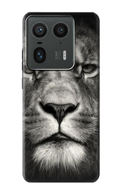 S1352 Lion Face Hülle Schutzhülle Taschen für Motorola Edge 50 Ultra