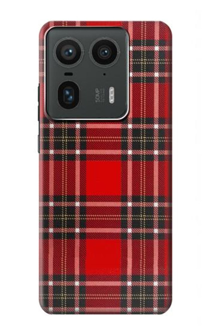S2374 Tartan Red Pattern Hülle Schutzhülle Taschen für Motorola Edge 50 Ultra