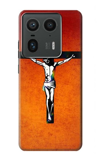 S2421 Jesus Christ On The Cross Hülle Schutzhülle Taschen für Motorola Edge 50 Ultra