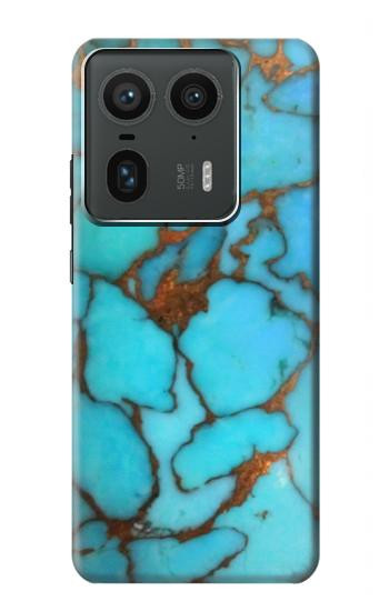 S2685 Aqua Turquoise Gemstone Graphic Printed Hülle Schutzhülle Taschen für Motorola Edge 50 Ultra