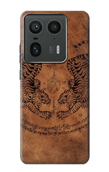 S3209 Sak Yant Twin Tiger Hülle Schutzhülle Taschen für Motorola Edge 50 Ultra