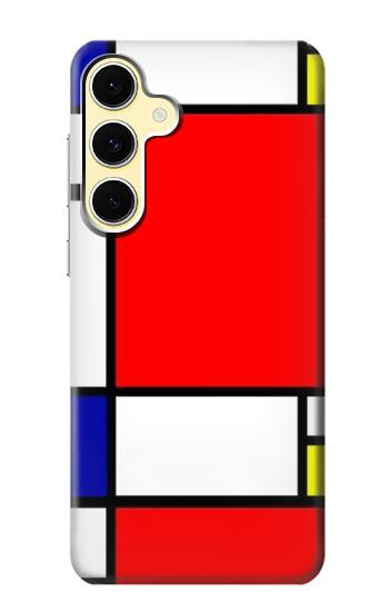S0157 Composition Red Blue Yellow Hülle Schutzhülle Taschen für Samsung Galaxy S24 FE
