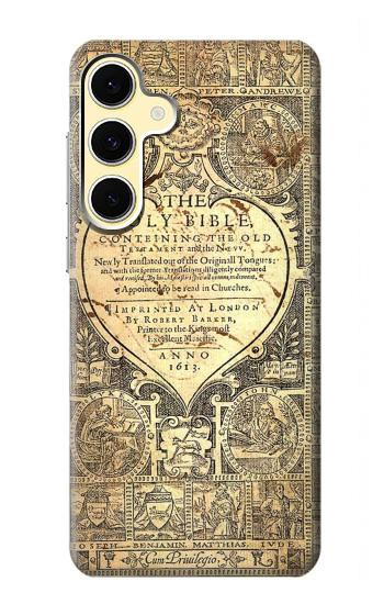 S0330 Bible Page Hülle Schutzhülle Taschen für Samsung Galaxy S24 FE