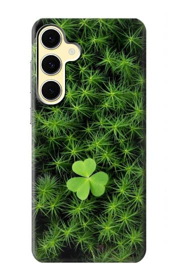 S0358 Clover Lucky Leaf Hülle Schutzhülle Taschen für Samsung Galaxy S24 FE