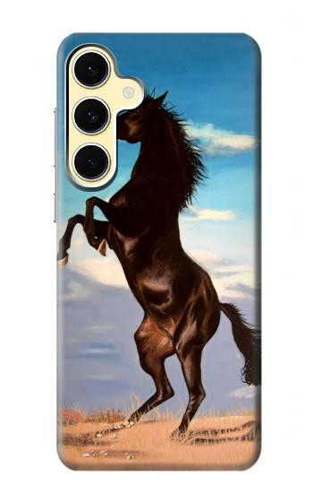 S0934 Wild Black Horse Hülle Schutzhülle Taschen für Samsung Galaxy S24 FE