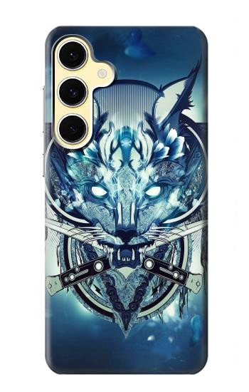 S1135 Wolf with knives Rock Hülle Schutzhülle Taschen für Samsung Galaxy S24 FE