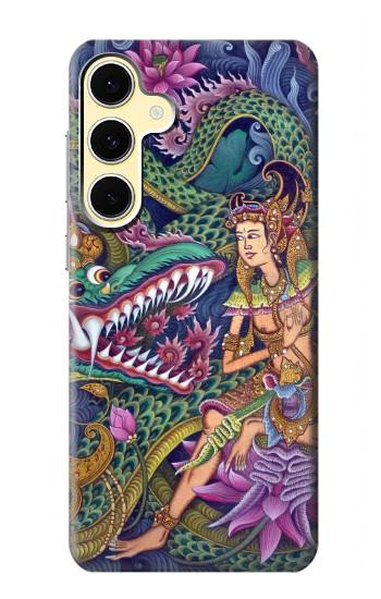 S1240 Bali Painting Hülle Schutzhülle Taschen für Samsung Galaxy S24 FE