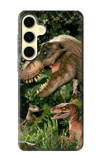 S1452 Trex Raptor Dinosaur Hülle Schutzhülle Taschen für Samsung Galaxy S24 FE