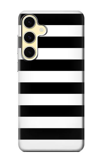 S1596 Black and White Striped Hülle Schutzhülle Taschen für Samsung Galaxy S24 FE