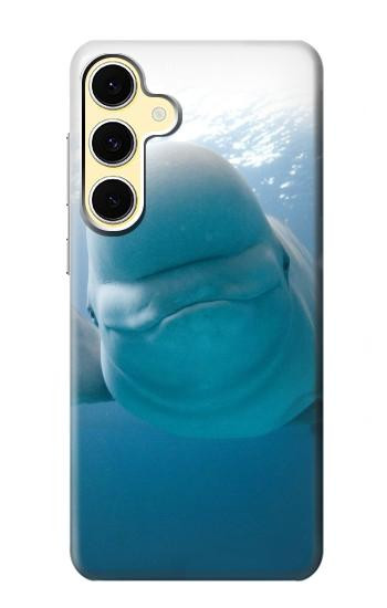 S1801 Beluga Whale Smile Whale Hülle Schutzhülle Taschen für Samsung Galaxy S24 FE