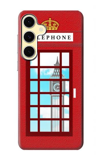 S2059 England British Telephone Box Minimalist Hülle Schutzhülle Taschen für Samsung Galaxy S24 FE