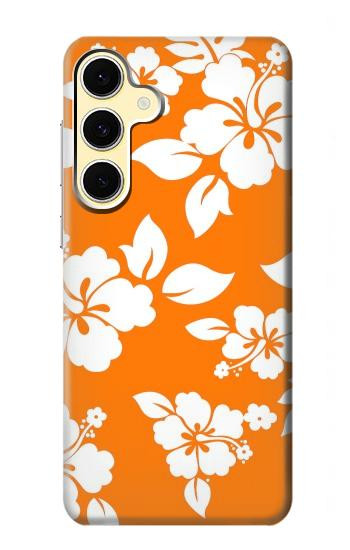 S2245 Hawaiian Hibiscus Orange Pattern Hülle Schutzhülle Taschen für Samsung Galaxy S24 FE
