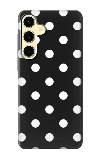 S2299 Black Polka Dots Hülle Schutzhülle Taschen für Samsung Galaxy S24 FE