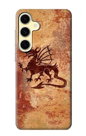 S2485 Dragon Metal Texture Graphic Printed Hülle Schutzhülle Taschen für Samsung Galaxy S24 FE
