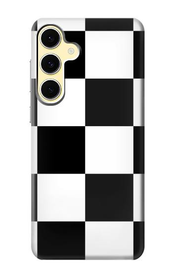 S2492 Black and White Check Hülle Schutzhülle Taschen für Samsung Galaxy S24 FE