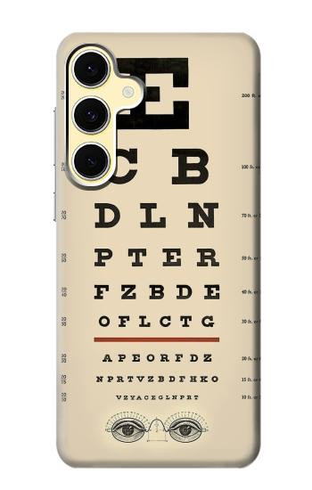 S2502 Eye Exam Chart Decorative Decoupage Poster Hülle Schutzhülle Taschen für Samsung Galaxy S24 FE