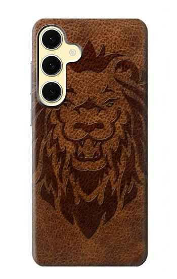 S2529 Leo Zodiac Tattoo Brown Graphic Print Hülle Schutzhülle Taschen für Samsung Galaxy S24 FE