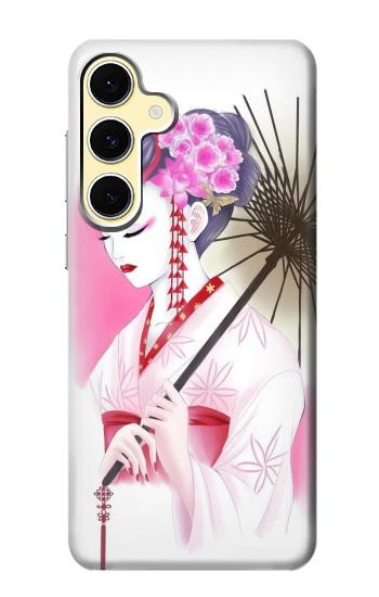 S2579 Japanese Traditional Geisha Kimono Hülle Schutzhülle Taschen für Samsung Galaxy S24 FE