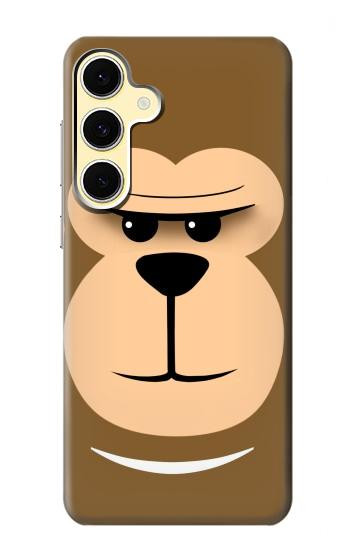 S2721 Cute Grumpy Monkey Cartoon Hülle Schutzhülle Taschen für Samsung Galaxy S24 FE