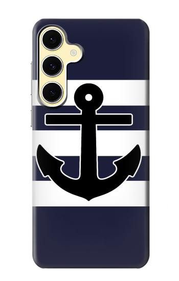 S2758 Anchor Navy Hülle Schutzhülle Taschen für Samsung Galaxy S24 FE