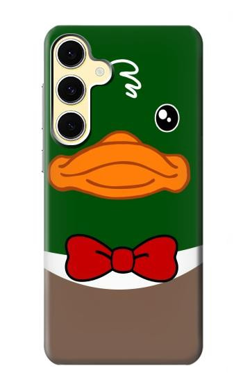 S2762 Green Head Mallard Duck Tuxedo Cartoon Hülle Schutzhülle Taschen für Samsung Galaxy S24 FE