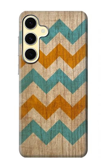 S3033 Vintage Wood Chevron Graphic Printed Hülle Schutzhülle Taschen für Samsung Galaxy S24 FE