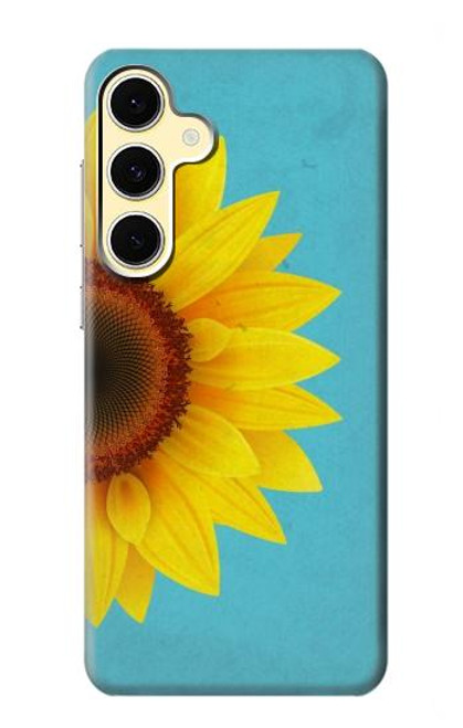 S3039 Vintage Sunflower Blue Hülle Schutzhülle Taschen für Samsung Galaxy S24 FE