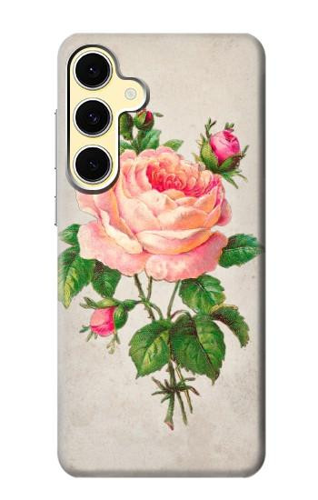S3079 Vintage Pink Rose Hülle Schutzhülle Taschen für Samsung Galaxy S24 FE