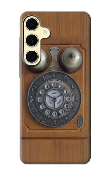 S3146 Antique Wall Retro Dial Phone Hülle Schutzhülle Taschen für Samsung Galaxy S24 FE