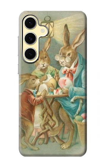 S3164 Easter Rabbit Family Hülle Schutzhülle Taschen für Samsung Galaxy S24 FE