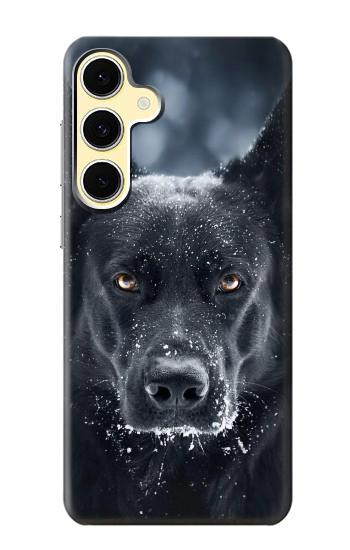 S3168 German Shepherd Black Dog Hülle Schutzhülle Taschen für Samsung Galaxy S24 FE