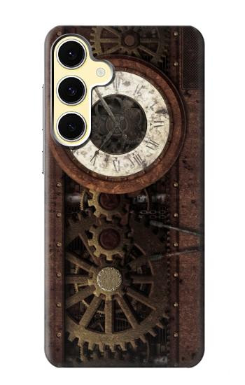S3221 Steampunk Clock Gears Hülle Schutzhülle Taschen für Samsung Galaxy S24 FE
