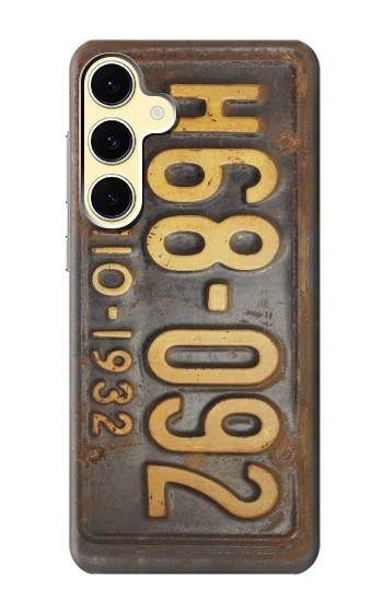 S3228 Vintage Car License Plate Hülle Schutzhülle Taschen für Samsung Galaxy S24 FE