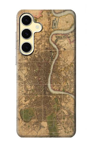S3230 Vintage Map of London Hülle Schutzhülle Taschen für Samsung Galaxy S24 FE