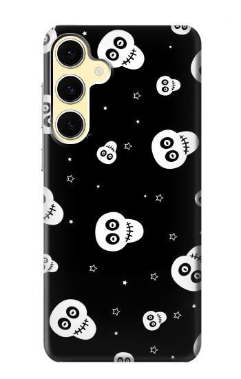S3261 Smile Skull Halloween Pattern Hülle Schutzhülle Taschen für Samsung Galaxy S24 FE