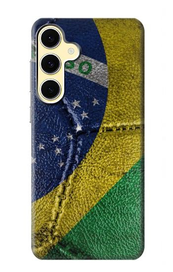 S3297 Brazil Flag Vintage Football Graphic Hülle Schutzhülle Taschen für Samsung Galaxy S24 FE