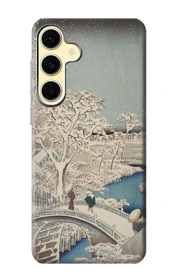 S3350 Utagawa Hiroshige Drum Bridge Yuhi Hill in Meguro Hülle Schutzhülle Taschen für Samsung Galaxy S24 FE