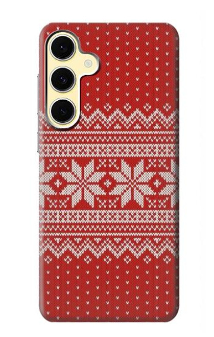 S3384 Winter Seamless Knitting Pattern Hülle Schutzhülle Taschen für Samsung Galaxy S24 FE