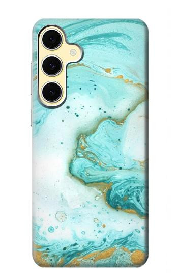 S3399 Green Marble Graphic Print Hülle Schutzhülle Taschen für Samsung Galaxy S24 FE