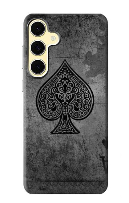 S3446 Black Ace Spade Hülle Schutzhülle Taschen für Samsung Galaxy S24 FE