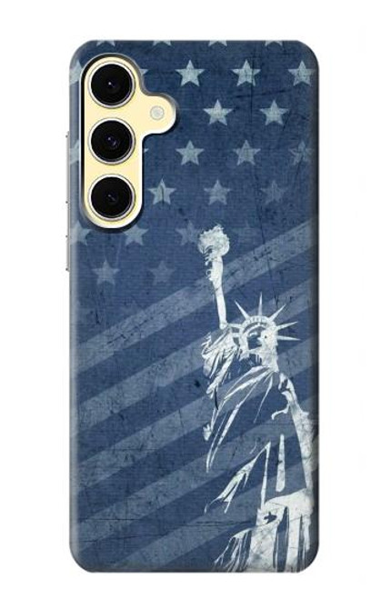 S3450 US Flag Liberty Statue Hülle Schutzhülle Taschen für Samsung Galaxy S24 FE