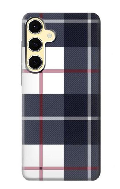 S3452 Plaid Fabric Pattern Hülle Schutzhülle Taschen für Samsung Galaxy S24 FE