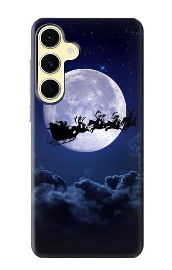 S3508 Xmas Santa Moon Hülle Schutzhülle Taschen für Samsung Galaxy S24 FE