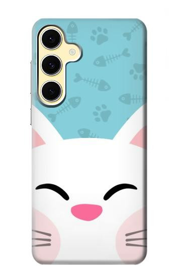 S3542 Cute Cat Cartoon Hülle Schutzhülle Taschen für Samsung Galaxy S24 FE