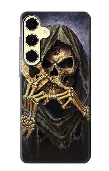S3594 Grim Reaper Wins Poker Hülle Schutzhülle Taschen für Samsung Galaxy S24 FE
