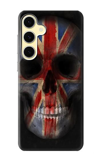 S3848 United Kingdom Flag Skull Hülle Schutzhülle Taschen für Samsung Galaxy S24 FE