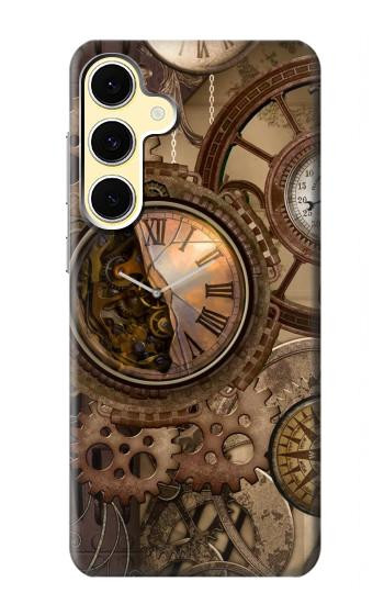 S3927 Compass Clock Gage Steampunk Hülle Schutzhülle Taschen für Samsung Galaxy S24 FE