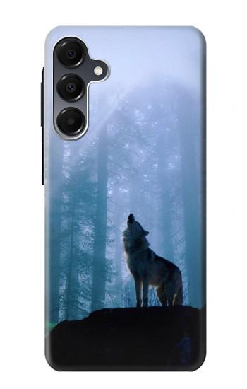 S0935 Wolf Howling in Forest Hülle Schutzhülle Taschen für Samsung Galaxy A16 5G